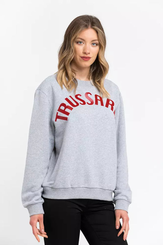 Trussardi Gray Cotton Women Sweatshirt