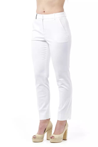 Peserico White Cotton Jeans & Pants