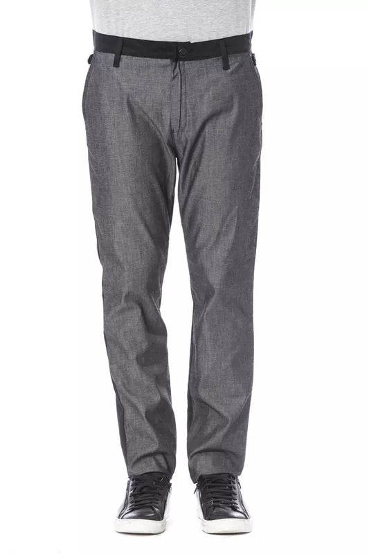 Verri Black Cotton Men's Pant