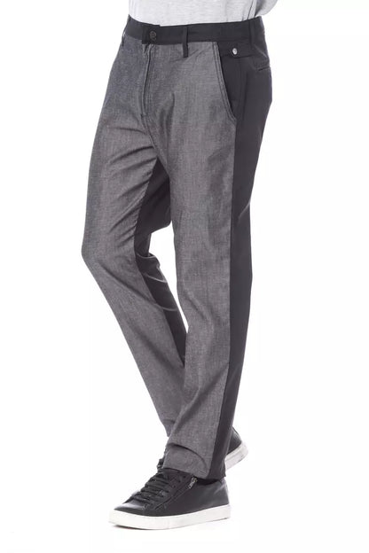 Verri Black Cotton Men's Pant