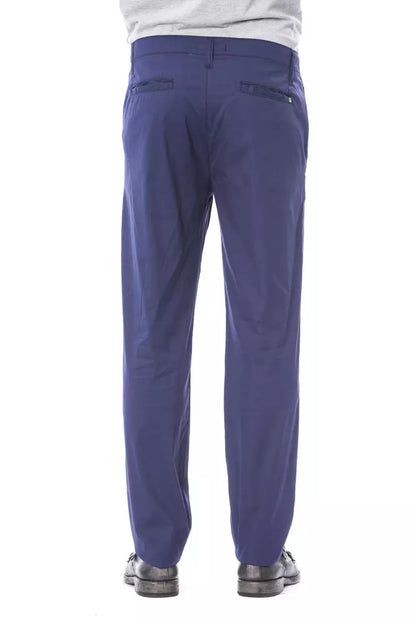 Verri Blue Cotton Men's Chino Pant