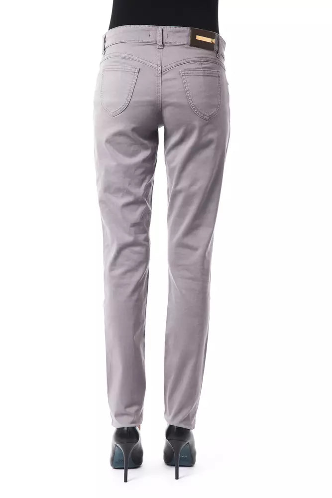BYBLOS Gray Cotton Women's Pant