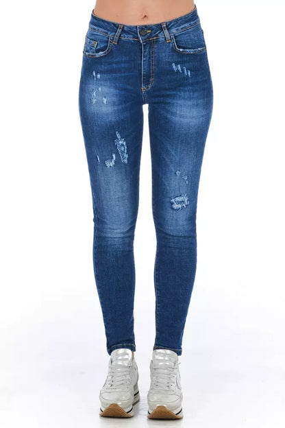 Frankie Morello Blue Other Fibres Women Jeans
