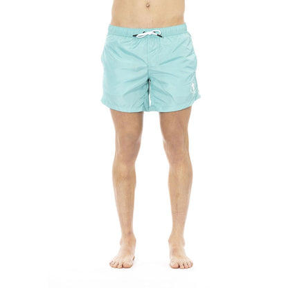 Bikkembergs Light Blue Polyester Men Swimwear