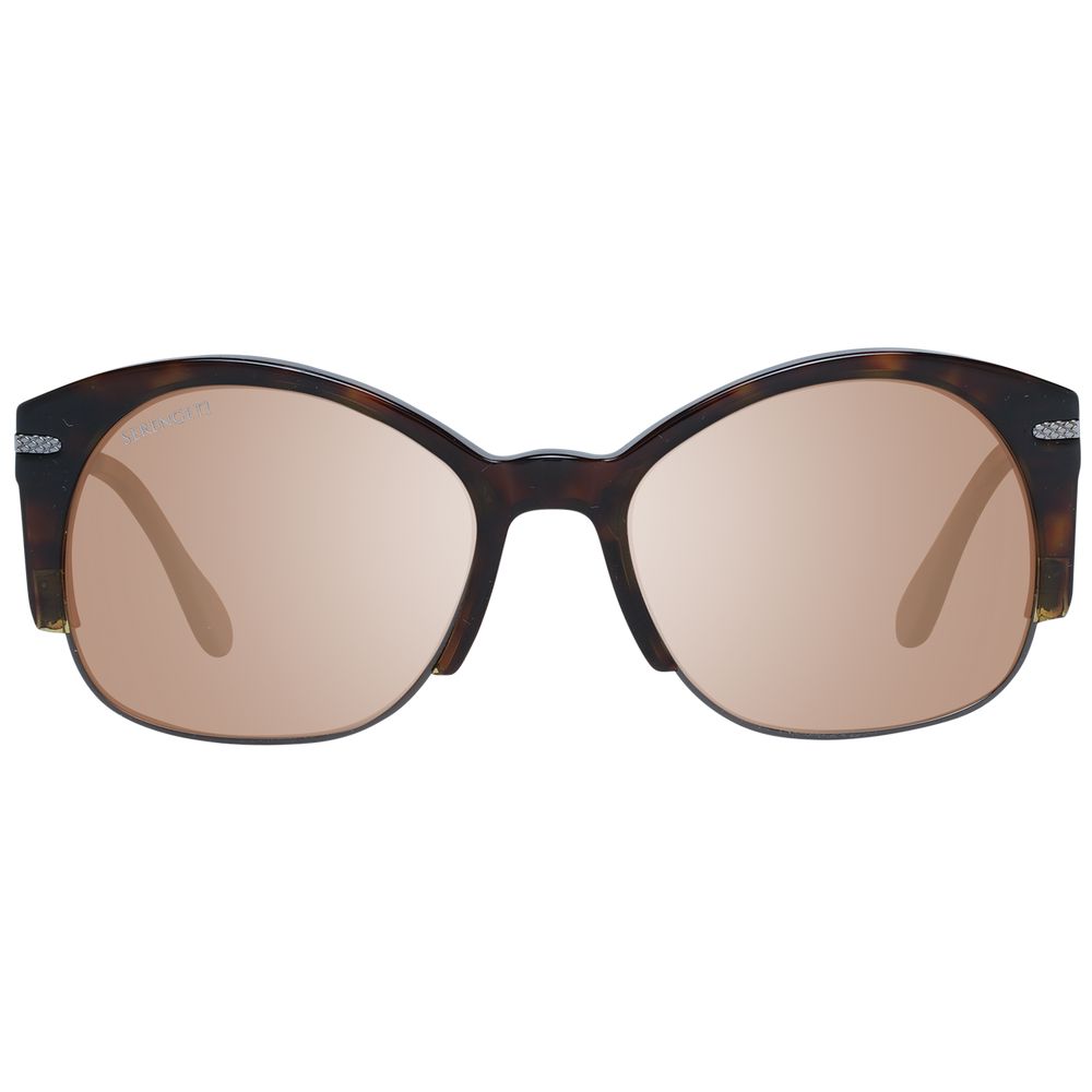 Serengeti Brown Acetate & Metal Sunglasses