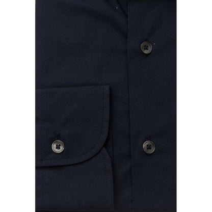 Bagutta Blue Cotton Men's Slim Shirt