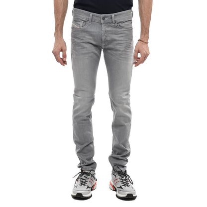 Diesel Graue Baumwoll-Skinny-Jeans für Männer