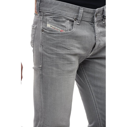 Diesel Graue Baumwoll-Skinny-Jeans für Männer