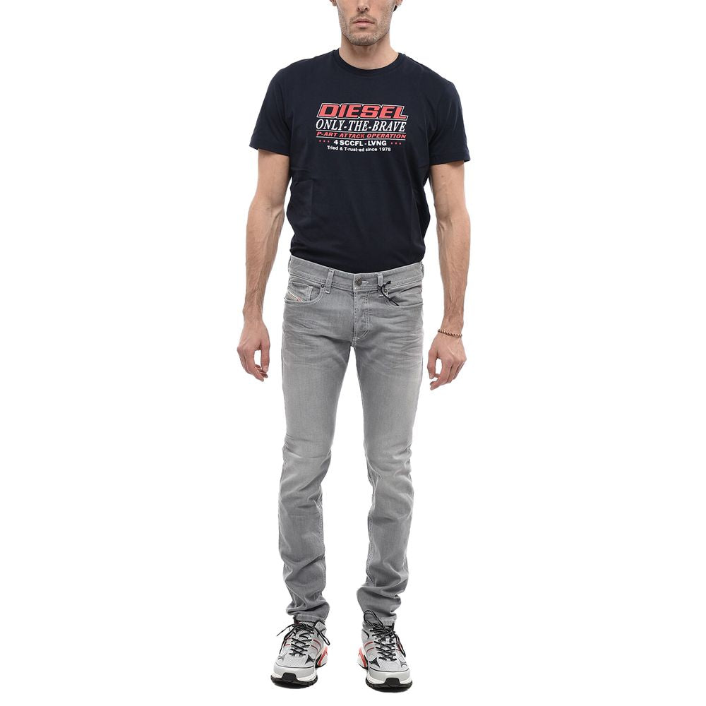 Diesel Graue Baumwoll-Skinny-Jeans für Männer