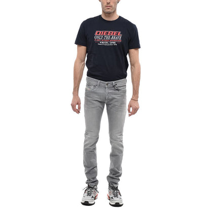 Diesel Graue Baumwoll-Skinny-Jeans für Männer