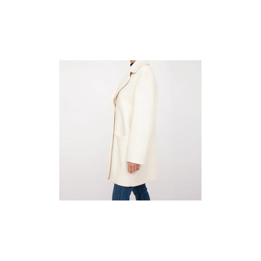 Love Moschino Weißer Wollmantel für Frauen