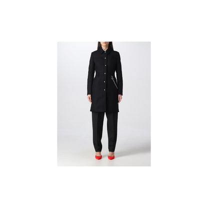 Love Moschino Schwarzer Wollmantel für Frauen