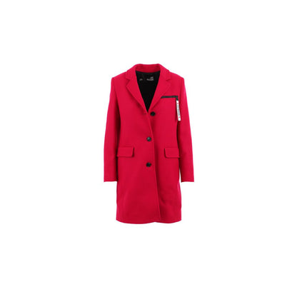 Love Moschino Mantel aus roter Wolle für Frauen
