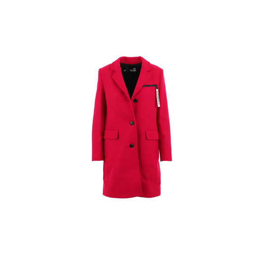 Love Moschino Mantel aus roter Wolle für Frauen