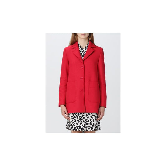 Love Moschino Damenmantel aus roter Wolle
