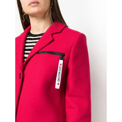 Love Moschino Mantel aus roter Wolle für Frauen