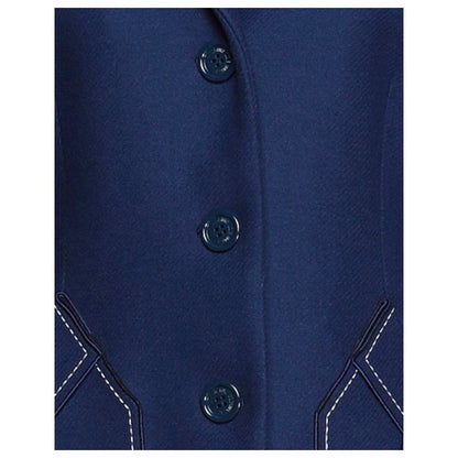 Love Moschino Blauer Wollmantel für Frauen