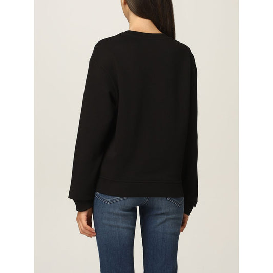 Love Moschino Schwarzer Baumwollpullover für Frauen