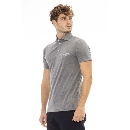 Baldinini Trend Gray Cotton Men Polo Shirt