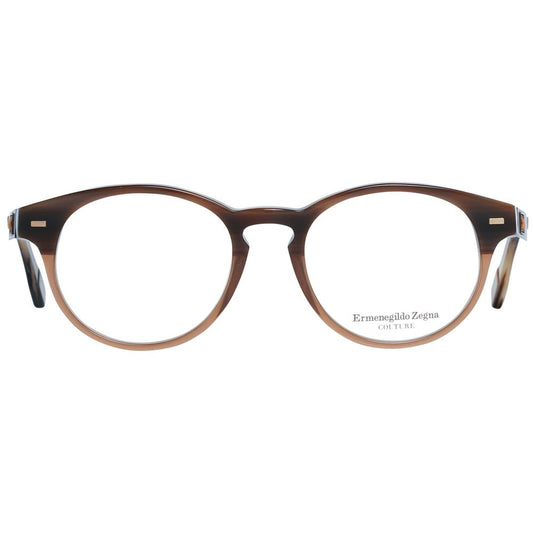 Ermenegildo Zegna Brown Plastic Glasses (Frames)