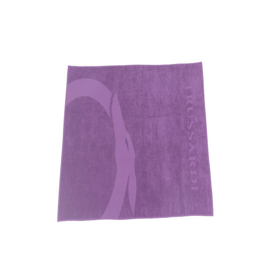 Trussardi Beachwear Purple Cotton Beach Towel