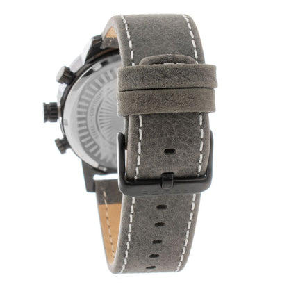 Police Gray Leather Dress Watch