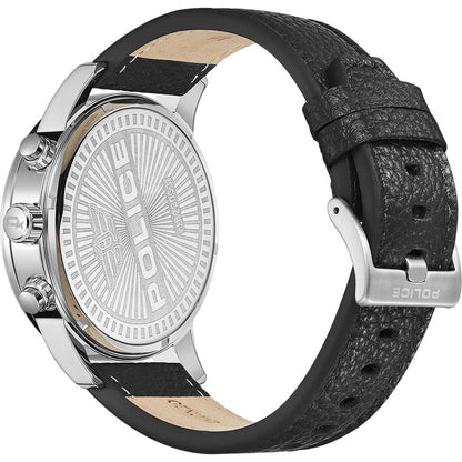 Police Black Leather Bracelet Watch
