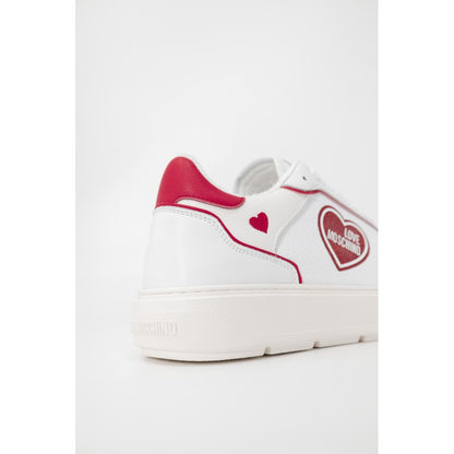 Love Moschino Roter Polyethylen-Sneaker