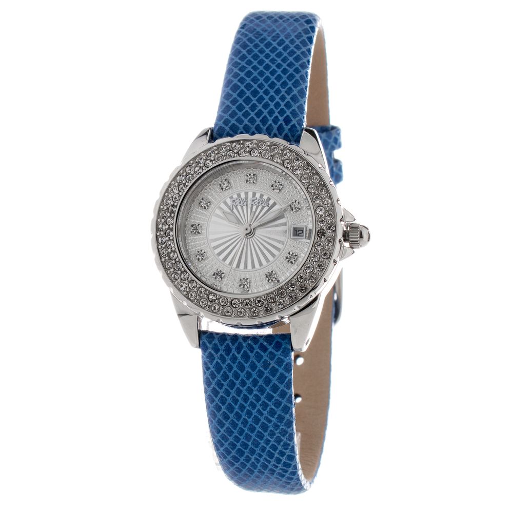 Folli Follie Blue Leather Dress Watch