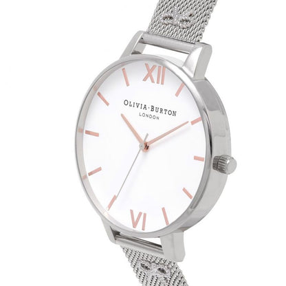 Olivia Burton Silver Stainless Steel Dress Watch
