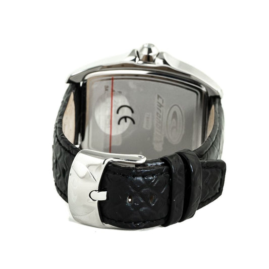 Chronotech Black Leather Dress Watch