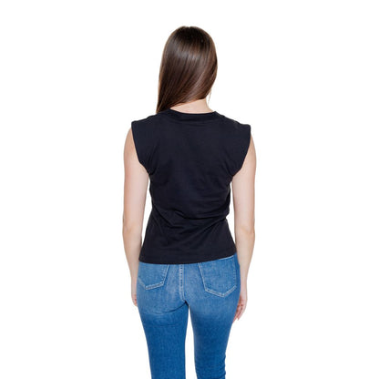 Calvin Klein Jeans Schwarzes T-Shirt aus Baumwolle
