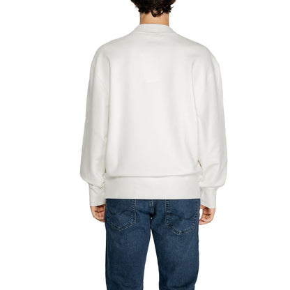 Calvin Klein Jeans Weißes Sweatshirt aus recycelter Baumwolle