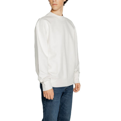 Calvin Klein Jeans Weißes Sweatshirt aus recycelter Baumwolle