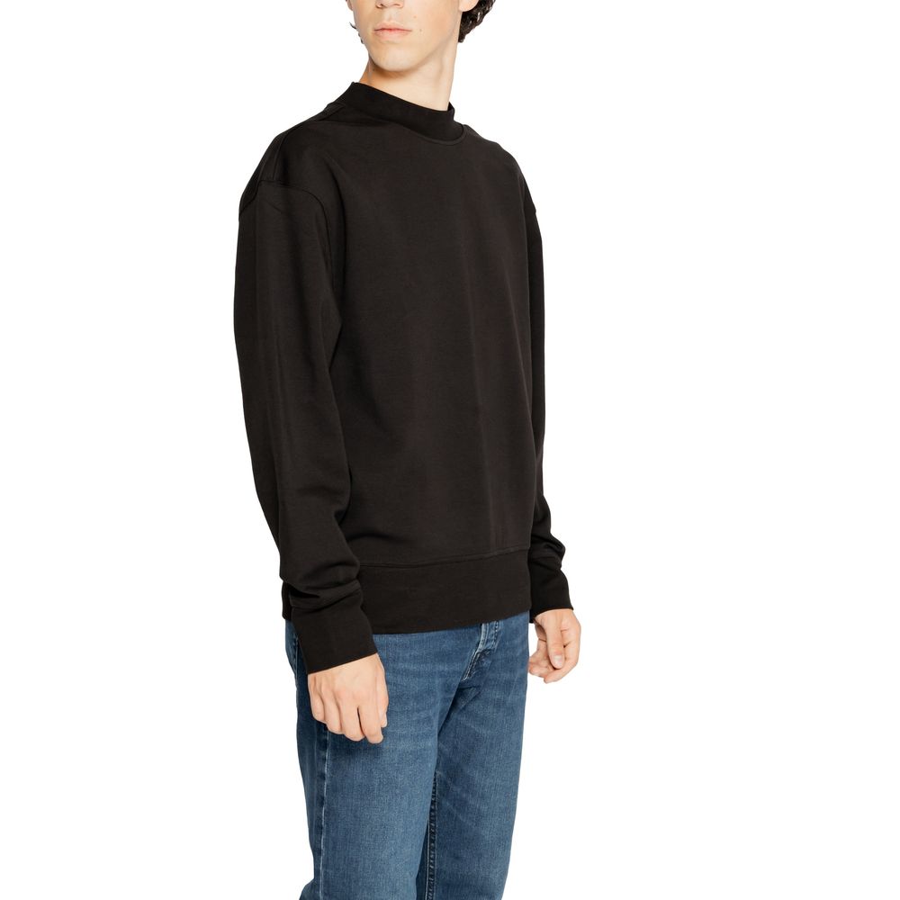 Calvin Klein Jeans Schwarzes Sweatshirt aus recycelter Baumwolle