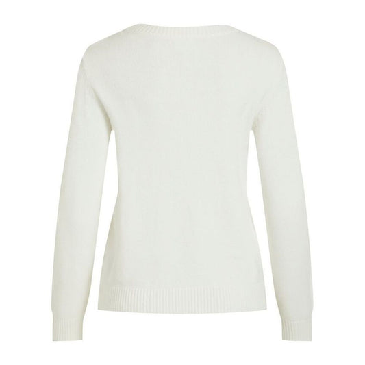 Vila Clothes White Viscose Sweatshirt