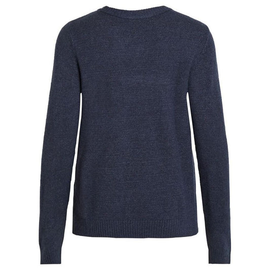 Vila Clothes Blue Viscose Sweatshirt