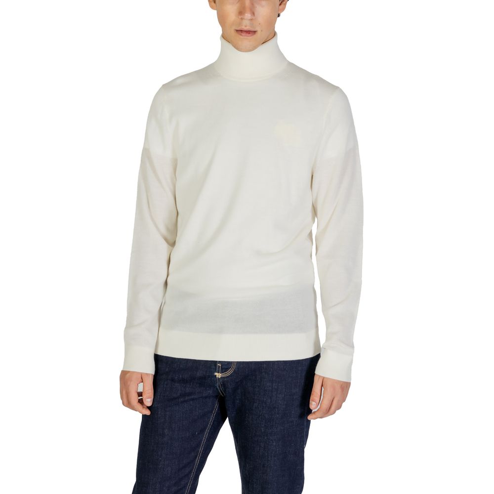 Calvin Klein Jeans Rollkragenpullover aus cremefarbener Wolle