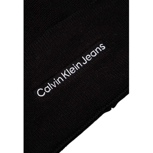 Calvin Klein Jeans Schwarze Baumwollmützen Baseballmütze