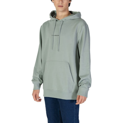 Calvin Klein Jeans Grüner Baumwoll-Kapuzenpulli