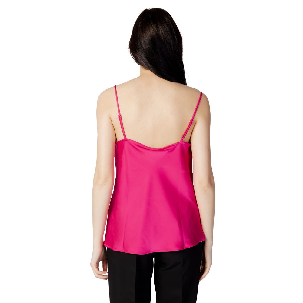 Vila Clothes Pink Polyester Tank Tops