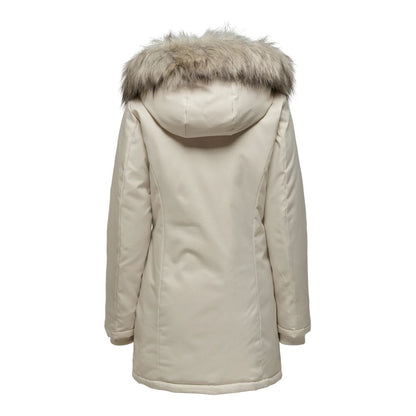 Only Beige Polyester Parka