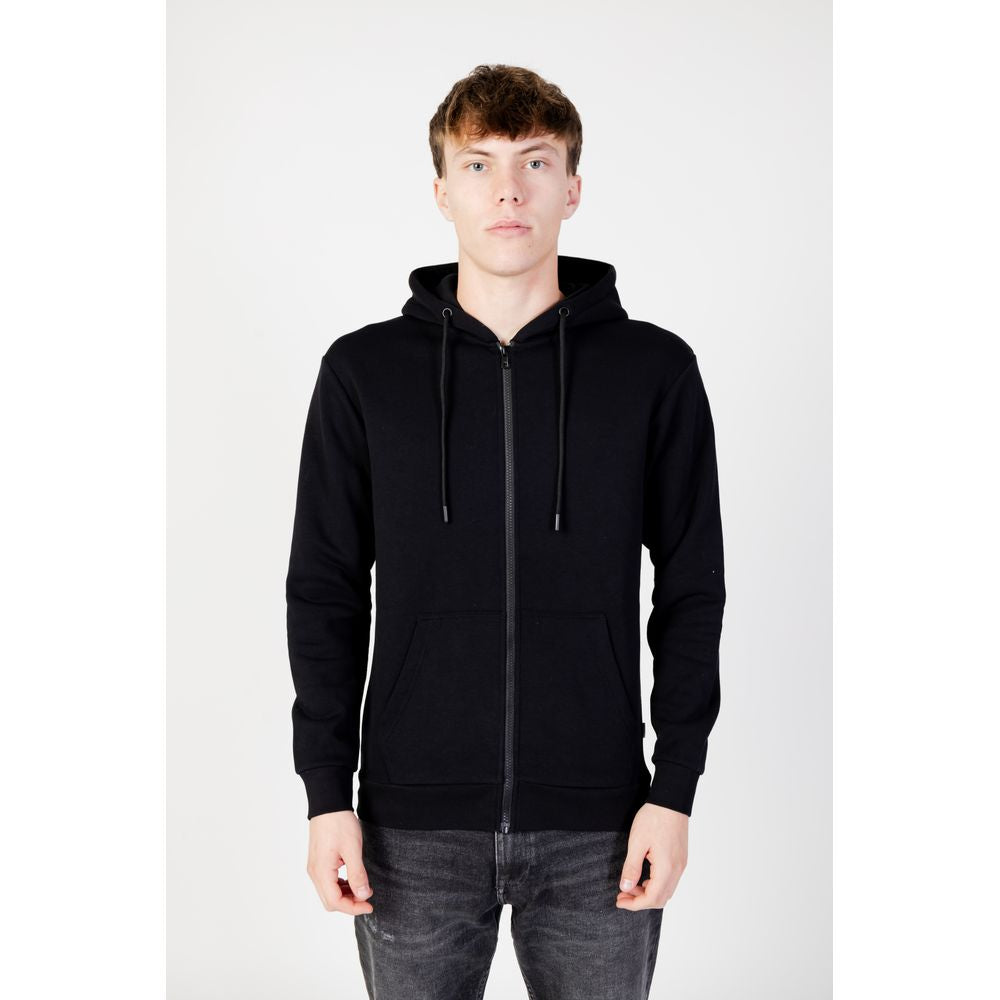 Jack Jones Black Polyester Hoodie