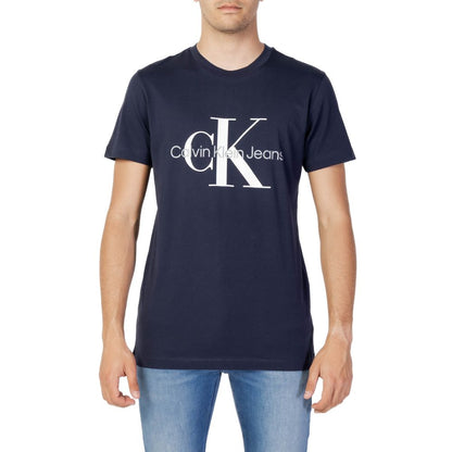 Calvin Klein Jeans Baumwoll-T-Shirt in Blau