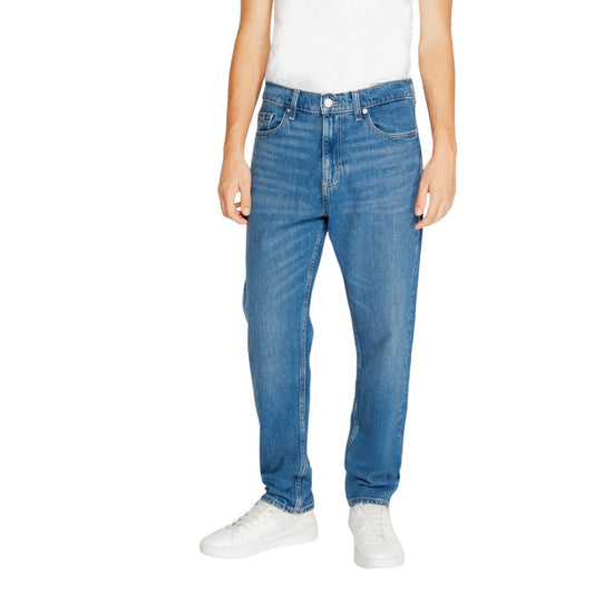 Tommy Hilfiger Jeans Blaue Jeans aus recyceltem Baumwoll-Mix mit schmaler Passform