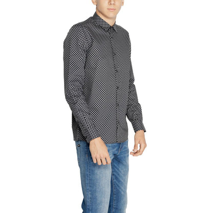 Antony Morato Gray Cotton Pattern Shirt