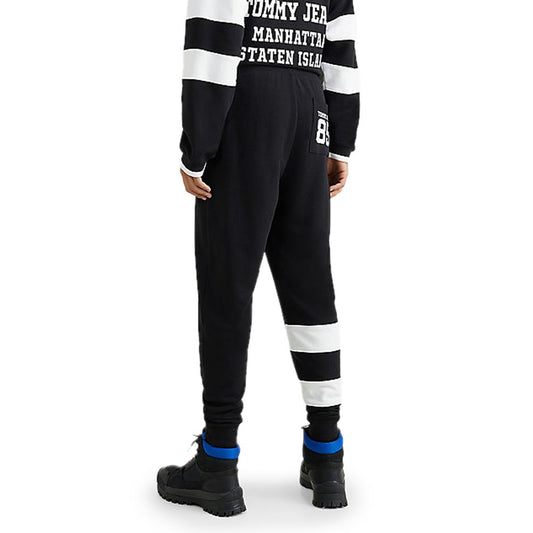 Tommy Hilfiger Jeans Schwarze Baumwoll-Jogger Workout-Hose