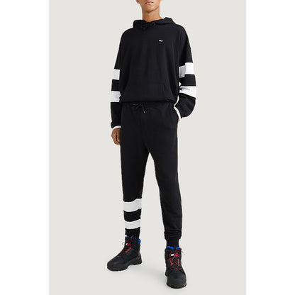 Tommy Hilfiger Jeans Schwarze Baumwoll-Jogger Workout-Hose