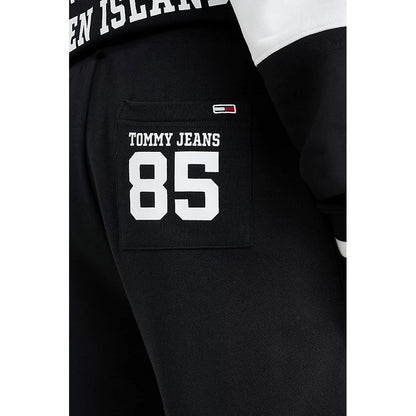 Tommy Hilfiger Jeans Schwarze Baumwoll-Jogger Workout-Hose