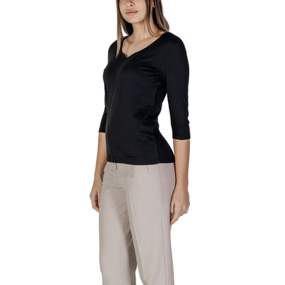 Street One Black Cotton T-Shirt